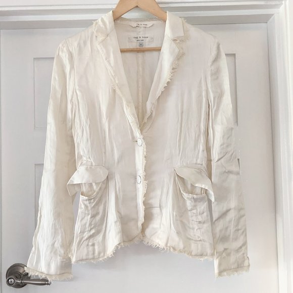 rag & bone Jackets & Blazers - RAG & BONE New York $920 Cream Blazer sz 0 6 XS